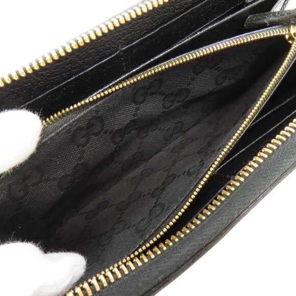 GUCCI Black Leather Horsebit Wallet - Picture 5 of 11